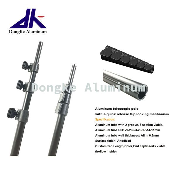 adjustable pole, aluminum adjustable pole, adjustable telescopic