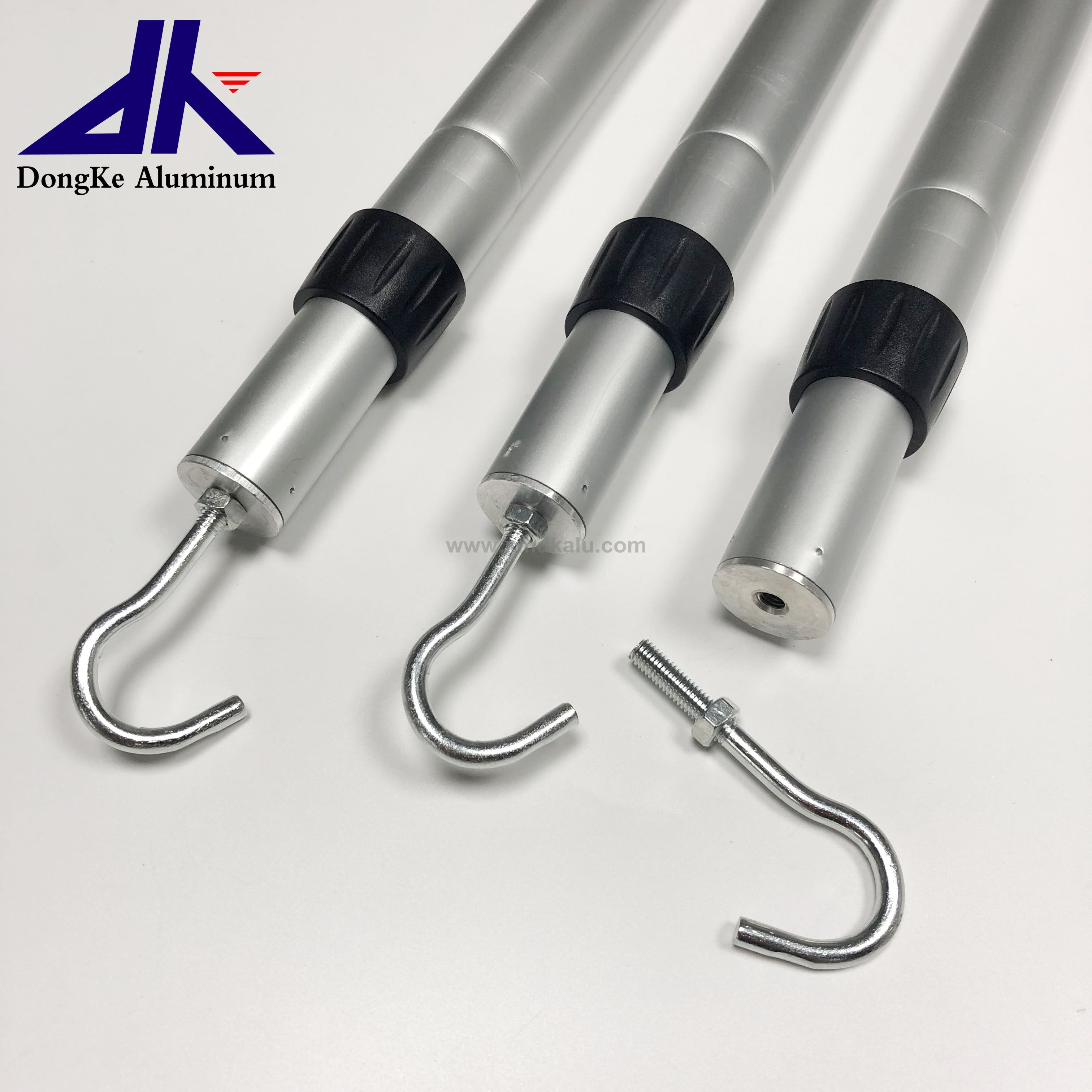 Mini Hook Extension Pole 2 Sections Telescopic Tool Pole Twist Lock With Hook For Outdoor Using