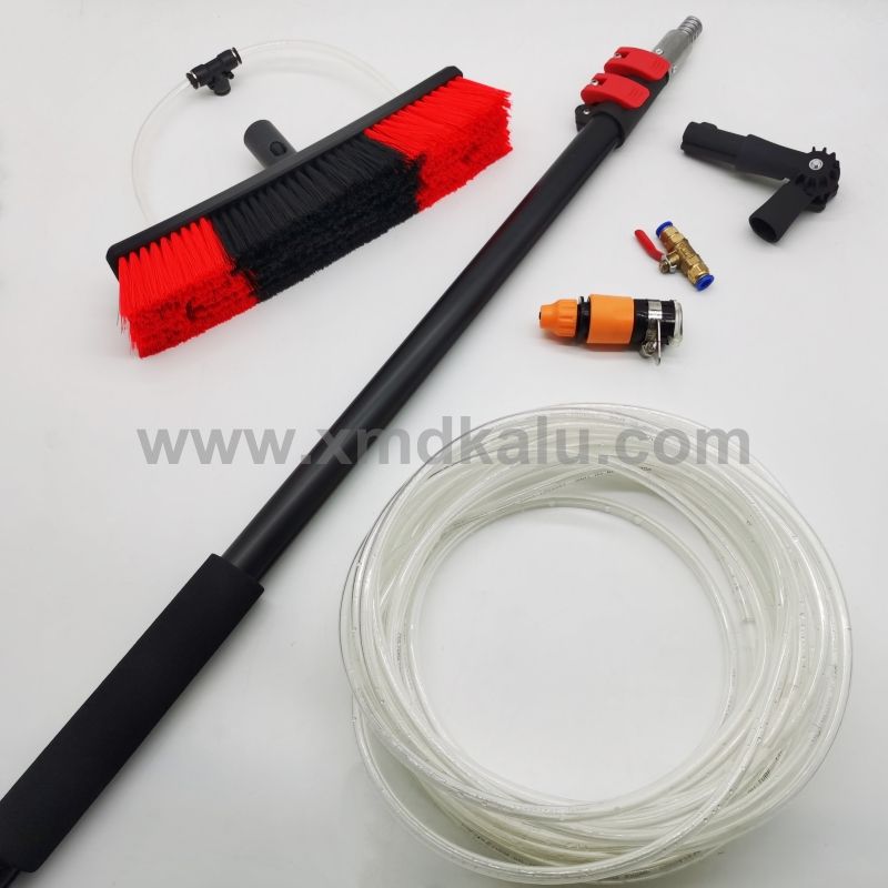 Customized Length color window cleaning kit water fed pole extendable pole with brush