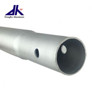 Silver anodized Round Auminum Pipe