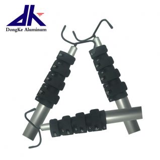 Strong adjustable aluminum extension pole with s-hook