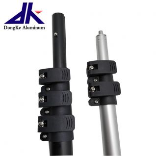 Flip lock pro folding aluminum telescopic pole with small ring