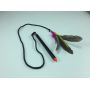 stainless steel telescopic pole dog flirt customized feather attachment