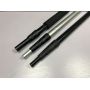 five sections twist lock aluminum telescopic pole silver anodized
