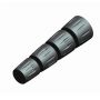 five sections twist lock aluminum telescopic pole silver anodized