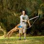 stainless steel telescopic pole dog flirting pole with nylon line