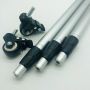 Twist lock extention pole with wheel for ipad easy to carry