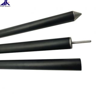 Customized Round adjustable Aluminum Camping tarp tent pole with spring button lock flexible tent pole 