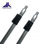 4 section flip lock aluminum telescopic pole with america thread connector for cleaning tool 