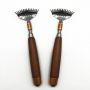 Stainless steel telescopic back scratcher with wood handle in Stock