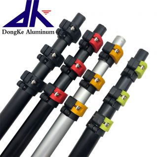 custom Color flip lock pro adjustable aluminum extension rod sign OEM Aluminum Telescopic Pole with customized parts 