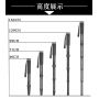light Weight 5 sections Single-angle monopod camera rod extension pole with tripod 