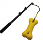 Dogs Chase and Tug of War Durable Teaser Wand with Pet Fleece Rope Tether Lure Toy Training Interactive Flirt Pole Toy