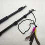 customized interactive toy stick cat tease pole flip lock telescopic adjustable pole extension for dog flirt pole 