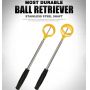 customized Golf ball disc retriever stainless steel extending pole disc retriever stick for golf game