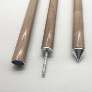 wooden grain tent rod Spring button telescopic quick release aluminum tarp pole camping support pole