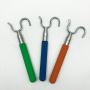 Stainless steel telescopic extension pole with Utility Hook for Hanging Bird feeders
