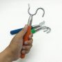 Stainless steel telescopic extension pole with Utility Hook for Hanging Bird feeders