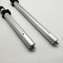 custom 180 degree folding desk leg aluminum with hole spring button lock adjustable pole for strong Laptop table leg