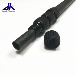 light weight extendable telescopic carbon fiber pole with American connect thread for cleaning tool