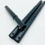 Anodized black 2 sections aluminum telescopic spring button pole 