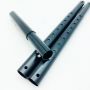 anodized black aluminum tube with spring button telescopic pole for extending tool