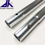Aluminum tube with spring button
