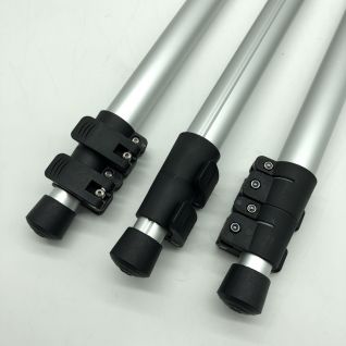 Multi Sections Flip Lock Aluminum Telescopic Tube Table Leg With Thread