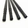 7 Sections Anodized Black Aluminum Telescopic Pole With Friction Lock