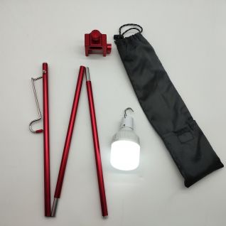 new product 3 section camping product lantern stand holder Telescopic pole for hanging lantern easy to use extension rod for hiking 
