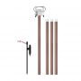 Outdoor folding double hook picnic strong aluminum alloy pole holder for camping