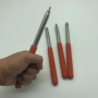 Stainless Steel Telescopic Pole teacher pointer with male screw and orange rubber hand grip