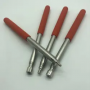 Stainless Steel Telescopic Pole teacher pointer with male screw and orange rubber hand grip