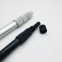 heavy duty 4 sections aluminum telescopic pole with spin lock and male thread