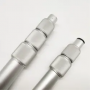 heavy duty 4 sections aluminum telescopic pole with spin lock and male thread