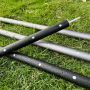 New design customized colorful camping adjustable tent pole with spring button lock