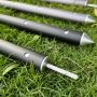 New design customized colorful camping adjustable tent pole with spring button lock