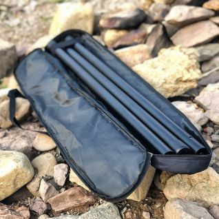 2800mm/2400mm spring button aluminum telescopic tarp pole with carry bag