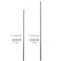 2800mm/2400mm spring button aluminum telescopic tarp pole with carry bag