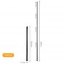 2800mm/2400mm spring button aluminum telescopic tarp pole with carry bag