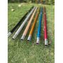 hot sell 2400mm/2800MM custom colorful tarp pole aluminum tarp pole with spring button high quality