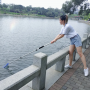 Aluminum Telescopic Extendable Cleaning Pole for Swimming Pool Cleaning with Cleaning Net