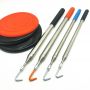 Amazon hot sell 14ft disc golf retriever double hook claw hook stick stainless steel telescopic pole