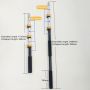 Adjustable Flip Lock Pro Aluminum Telescopic Extension Poles for Pain Rollers