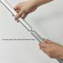 18 Inches 2 sections Anodized Silver Twist Lock Aluminum Telescopic Poles For Bathroom Tool