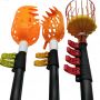 custom strong Aluminum extension rod tool with basket Telescopic for fruit picker pole