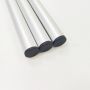 19mm 550mm 750mm Anodized Silver Aluminum Tubes with Plastic End Cap
