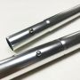 Heavy duty anodized silver button spring lock swaged end formed tarp pole aluminum tube