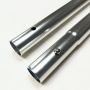 Heavy duty anodized silver button spring lock swaged end formed tarp pole aluminum tube