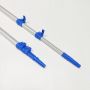 12FT Triangle Aluminum Telescopic Extension Pole Cleaning Tool Kits With Flip Lock